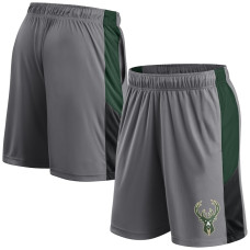 Milwaukee Bucks Fanatics Branded Practice Performance basketball Shorts - Gray