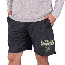 Milwaukee Bucks Concepts Sport Bullseye Knit Jam basketball Shorts - Charcoal