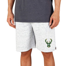 Milwaukee Bucks Concepts Sport Throttle Knit Jam basketball Shorts - White/Charcoal