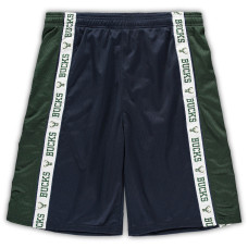 Milwaukee Bucks Fanatics Branded Big & Tall Tape Mesh basketball Shorts - Navy/Hunter Green