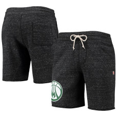 Milwaukee Bucks Homage Primary Logo Tri-Blend Sweat basketball Shorts - Charcoal