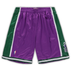 Milwaukee Bucks Mitchell & Ness Big & Tall Hardwood Classics Team Swingman basketball Shorts - Purple