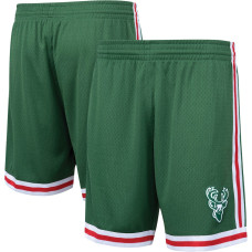 Milwaukee Bucks Mitchell & Ness Hardwood Classics Primary Logo Swingman basketball Shorts - Hunter Green