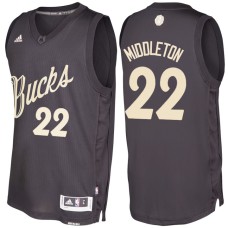 NBA Milwaukee Bucks #22 Khris Middleton Black 2016-17 Christmas Day Jersey