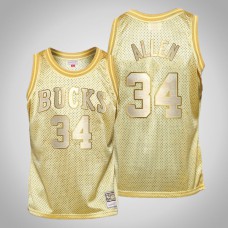 Milwaukee Bucks #34 Ray Allen Midas SM Limited Edition Gold Jersey