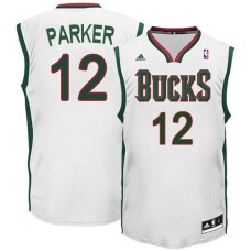 Jabari Parker Milwaukee Bucks #12 Revolution 30 Swingman Home White Jersey