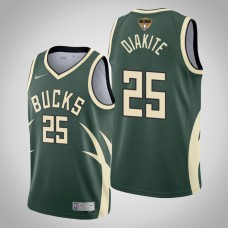 Bucks Mamadi Diakite Men's 2021 NBA Finals Earned Jersey Green