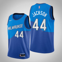 2020-21 Milwaukee Bucks Justin Jackson #44 Blue City Jersey