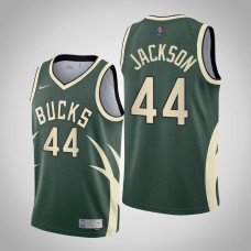 2020-21 Milwaukee Bucks Justin Jackson #44 Green Earned Jersey