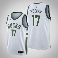 2020-21 Milwaukee Bucks P.J. Tucker #17 White Association Jersey