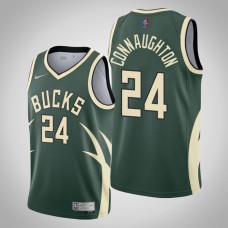 2020-21 Milwaukee Bucks Pat Connaughton #24 Green Earned Jersey