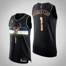 Milwaukee Bucks Oscar Robertson Authentic Python Skin 2021 Exclusive Edition Jersey Black