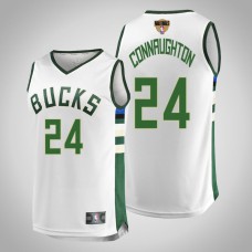 Bucks Pat Connaughton Men's 2021 NBA Finals Association Edition Jersey White
