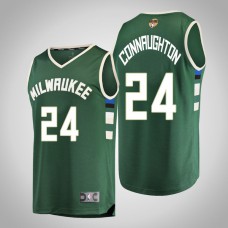 Bucks Pat Connaughton Men's 2021 NBA Finals Icon Edition Jersey Green