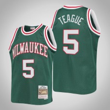 Youth Milwaukee Bucks Jeff Teague #5 Green 1970-71 Hardwood Classics Jersey